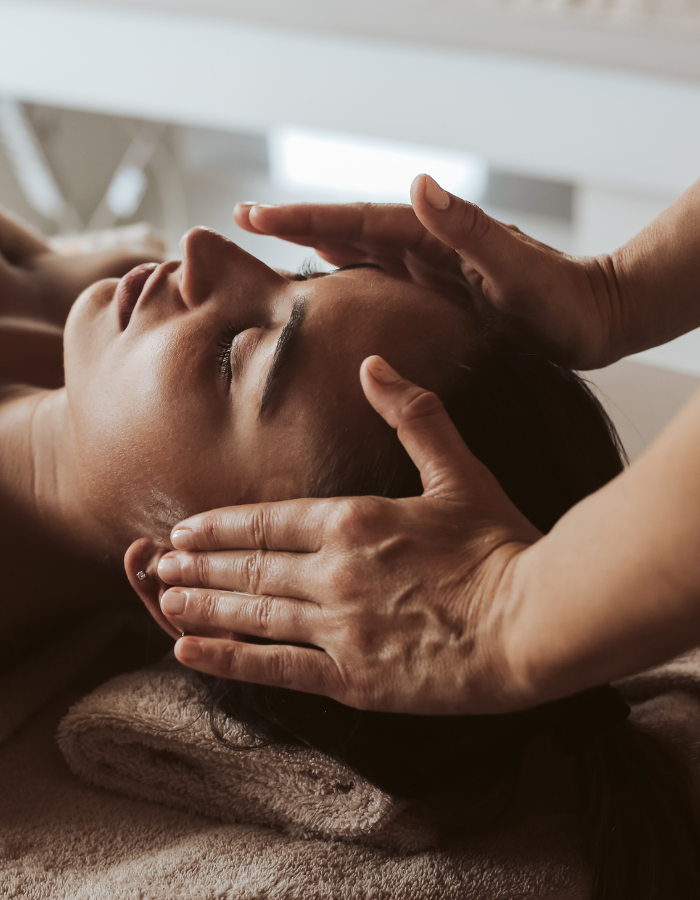 woman getting neck massage